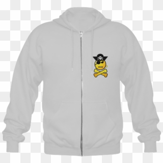 Frowning Emoji Gildan Full Zip Hooded Sweatshirt - Sweatshirt Clipart