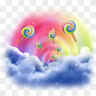 #rainbow #tunnel #lollipop - Official Psd Cloud Clipart
