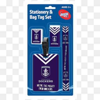 Fremantle Dockers Afl Stationery And Bag Tag Set - Official Afl Stationery Clipart