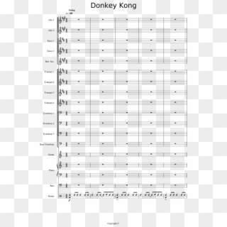 Donkey Kong 64 Sheet Music Piano Clipart