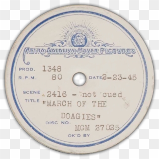February 23, 1945 March Of The Doagies Playback - Circle Clipart