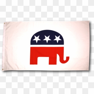 Foot Republican Flag Double Stitched Elephant Flag - Republican Party Flag Clipart