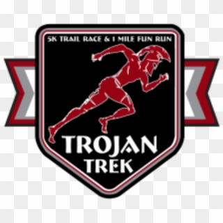 Trojan Trek 5k Trail Race & 1 Mile Fun Run - Emblem Clipart