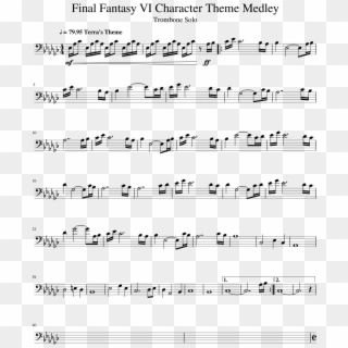Final Fantasy Vi Character Theme Medley - Final Fantasy Terra's Theme Sheet Music Clipart