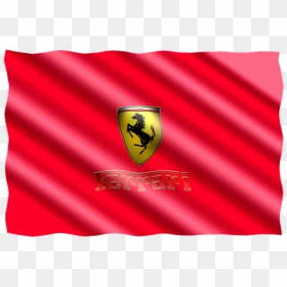 Car Brand, Flag, Ferrari - Flag Clipart