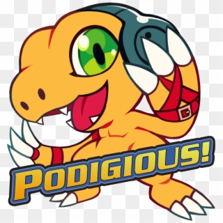 A Critically Nostalgic, Analytical Podcast Tour Through - Digimon Podigious Clipart