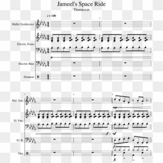 Jameel's Space Ride - Determination Sheet Music Clarinet Clipart