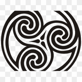 Celtic Tattoos Clipart Spiral - Scroll Saw Pattern Celtic - Png Download