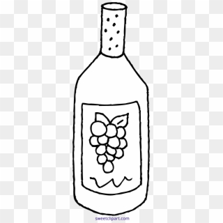 Clip Coloring Page Sweet Clip Art - Wine Clipart Black And White - Png Download