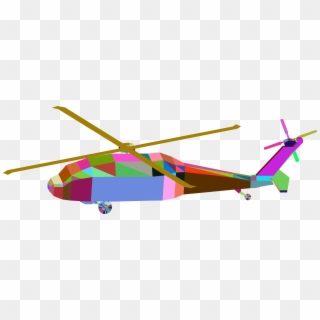 This Free Icons Png Design Of 3d Low Poly Blackhawk - Helicopter Polygon Art Clipart