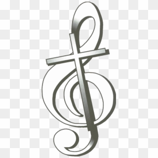 And Music Notes Png For Free - Treble Clef And Cross Clipart