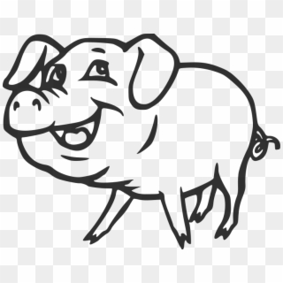 Pig Bbq Clipart - Pig Black And White Clipart - Png Download