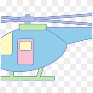 Helicopter Clipart Blue Helicopter - Png Download