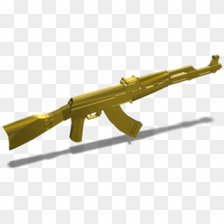 Gold Gun - Assault Rifle Clipart