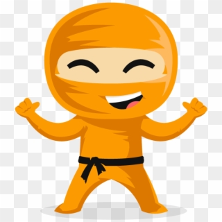 Ninja Cartoon Orange , Png Download - Orange Ninja Cartoon Clipart