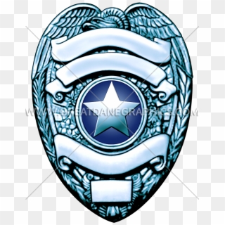 Silver Police Badge - Blank Police Badges Clipart