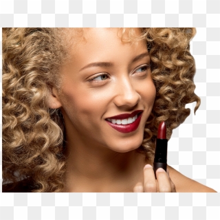 Woman Applying Luxe Lipstick - Girl Clipart