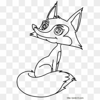 Cute Fox Colouring Pages - Kids Drawing To Print Clipart