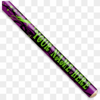 Neon Purple And Green Swirl Personalized Drumsticks - Ski Clipart