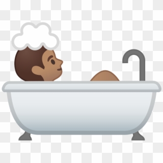 Noto Emoji Oreo 1f6c0 1f3fd - Person In Bathtub Emoji Clipart