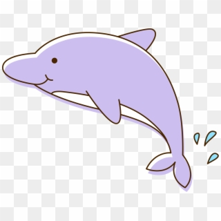 Common Bottlenose Dolphin Tucuxi Porpoise Clip Art - Purple Dolphin Clipart - Png Download