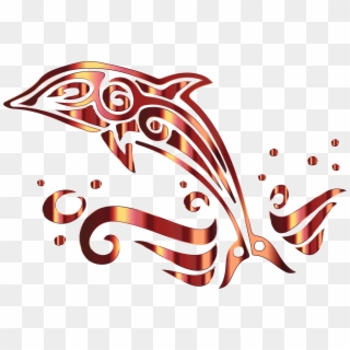 5 Clipart Dolphin - Dolphin Tribal - Png Download