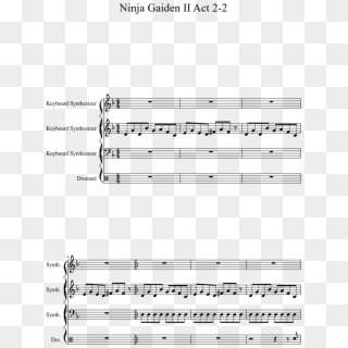 Ninja Gaiden Ii Act 2-2 Sheet Music 1 Of 3 Pages - Enya Boadicea Sheet Music Clipart