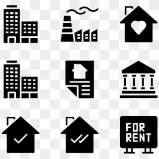 Buildings 120 Icons - Agile Icons Clipart