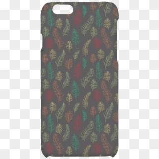 Green Orange Red Feather Leaves On Grey Hard Case For - Mobile Phone Case Clipart