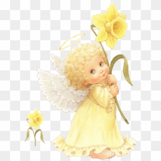 Angelito - Daffodils And Angels Clipart