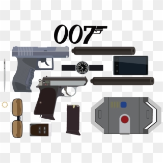 James Bond Icon Set By Student William Lovell - Firearm Clipart