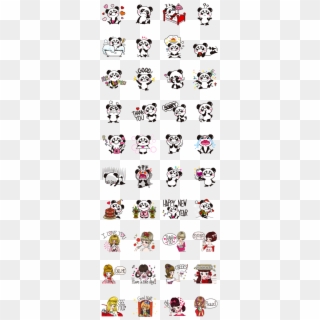 Panditas Cute Panda Emoji, Chibi Panda, Kawaii Chibi, - Panda Stickers Viber Clipart