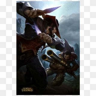 Twisted Fate Vs - Twisted Fate Vs Graves Poster Clipart