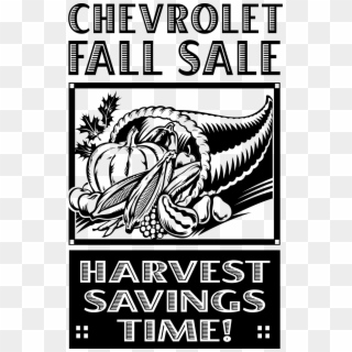 Chevrolet Fall Sale Logo Vector - Food Black And White Clipart