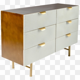 New Chest With 6 Drawers Can Be Used As A Console As - White And Gold Dresser Clipart