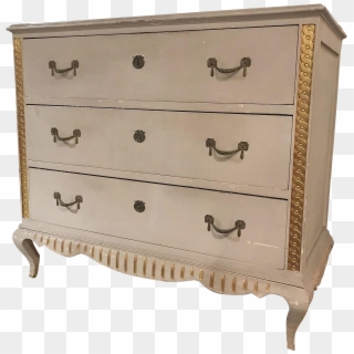 Antique Italian Painted And Gold-leafed Commode Or - Chest Of Drawers Clipart