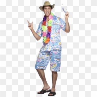 Dude - Man In Hawaiian Shirt Clipart
