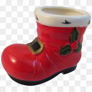Lefton China Santa Boot For Christmas - Rain Boot Clipart