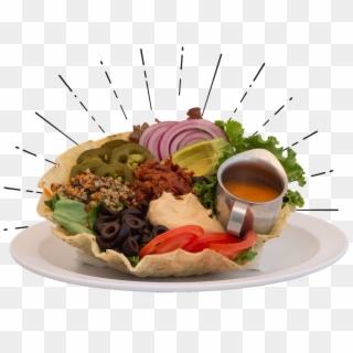 Try The Taco Salad - Vegetarian Food Transparent Clipart