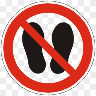 Vector Footprints Icon - Prohibido Subir Los Pies Clipart