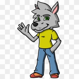 Wolf-mascot - Cartoon Clipart