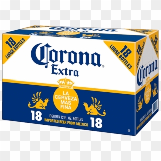 Picture Of Corona Extra 18 Pack Bottles - Corona Extra Clipart
