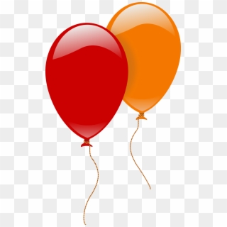 Clipart - Orange And Red Balloons - Png Download