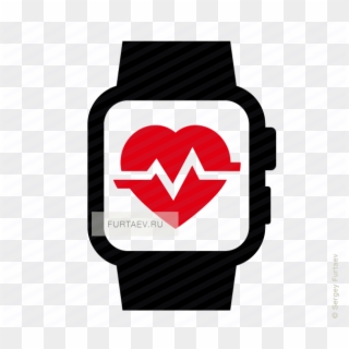 In Smartwatch Icon Of Smart Watch With - Smart Watch Heart Beat Clipart