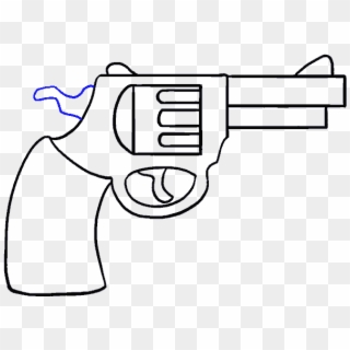 Drawn Rifle Uzi - Easy Cartoon Gun Drawing Clipart