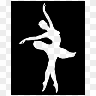 Click And Drag To Re-position The Image, If Desired - Dancing Ballerina White Silhouette Clipart