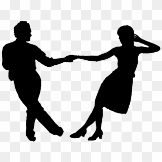 647 X 490 13 - Swing Dance Silhouette Png Clipart