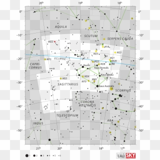 Click Here For A Larger Chart - Star Map Of Sagittarius Clipart