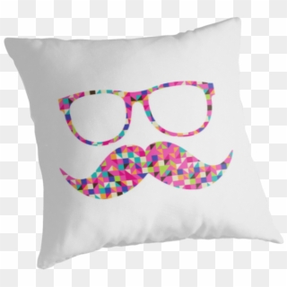 Funny Girly Pink Abstract Mustache Hipster Glasses - Facebook Cover Photo Moustache Clipart