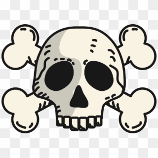 Vector Transparent Library And Crossbones At Getdrawings - Skull And Crossbones Transparent Colorful Clipart